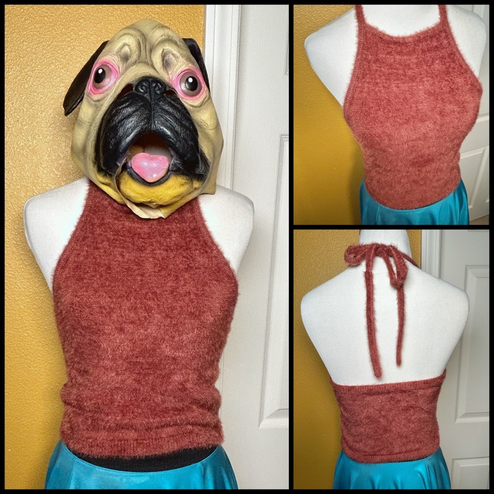 LA HEARTS, fuzzy halter top!!